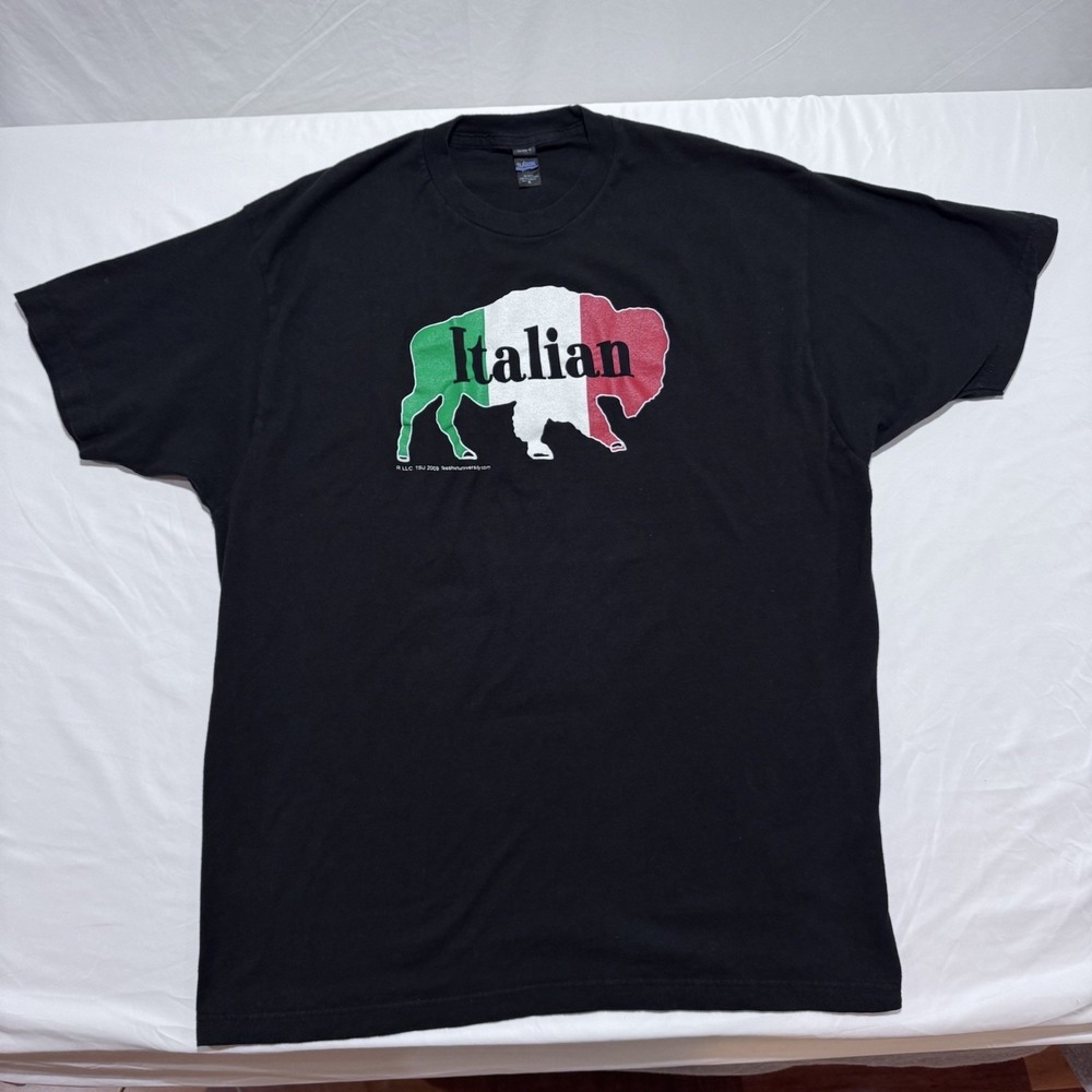 Italian Pride In Buffalo NY Italian Flag Buffalo Logo 2009 T-Shirt Size XL